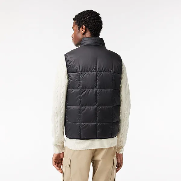 Áo Khoác Gile Nam Lacoste Blouson Vest Black BH1585-53N C31 Màu Đen Size 48