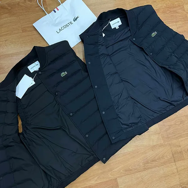 Áo Khoác Gile Nam Lacoste Lightweight Down Vest Màu Đen Size 48
