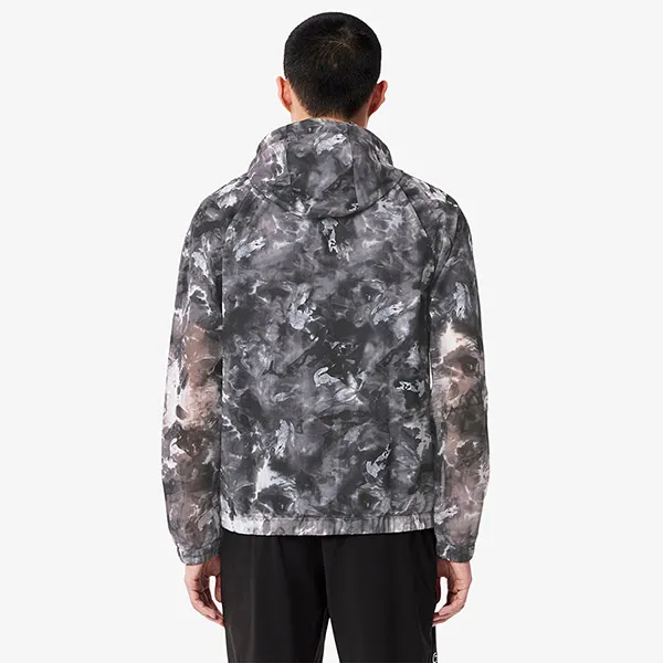 Áo Khoác Gió Nam Lacoste Lightweight Crocodile Print Sport Jacket BH8918 - DIR Màu Xám Size 48