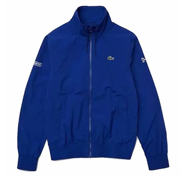 Áo Khoác Gió Nam Lacoste Sport X Novak Djokovic Lightweight Zip Jacket BH6936 BDM Màu Xanh Blue Size 48