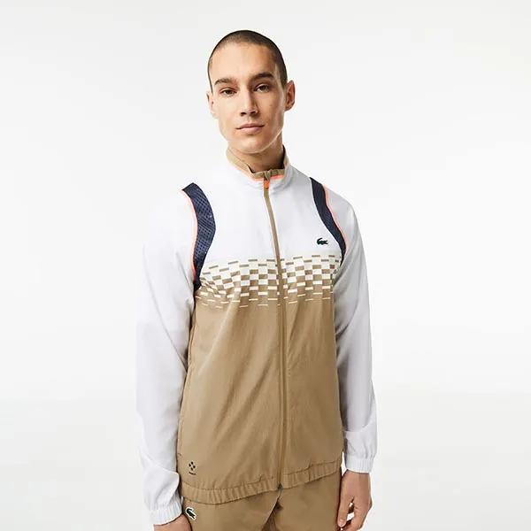 Áo Khoác Gió Nam Lacoste Tennis X Daniil Medvedev Jogger Phối Màu Size 3