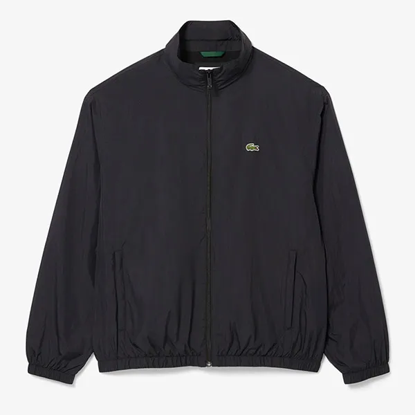Áo Khoác Gió Nam Lacoste Water-Repellent Hooded Track Jacket BH8901 - 031 Màu Đen Size 50