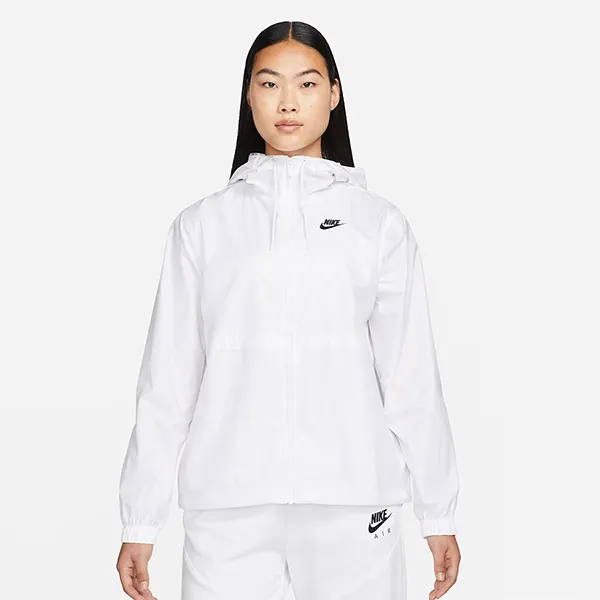 Áo Khoác Gió Nữ Nike Sportswear Essential Repel DM6180-100 Màu Trắng Size L (Form Á)