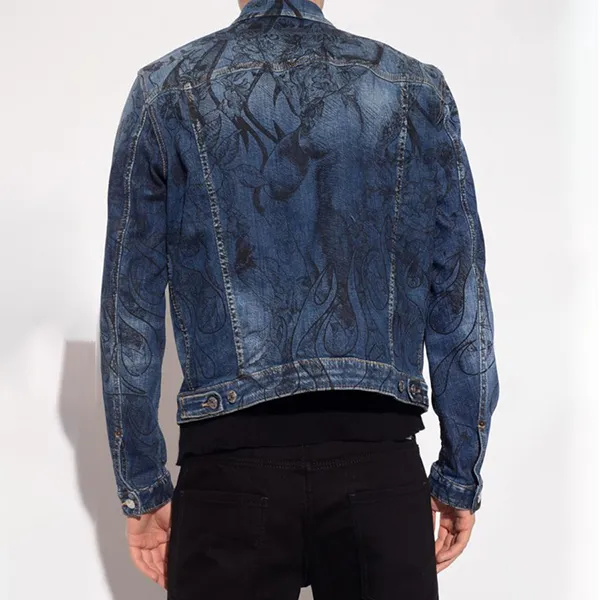 Áo Khoác Jean Nam Dsquared2 Navy Blue Dan Jacket S71AN0341 S30664-470 Màu Xanh Denim Size 46