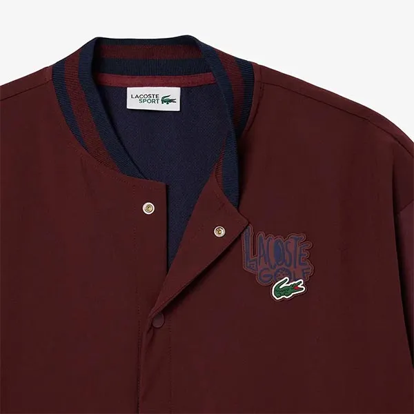 Áo Khoác Nam Lacoste Varsity Water Repellent Golf Windbreaker SH2925-IE2 Màu Đỏ Size 4