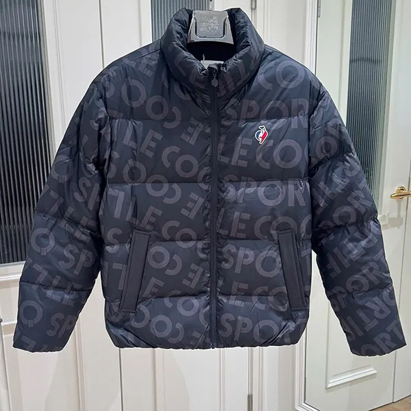 Áo Khoác Lông Vũ Le Coq Sportit Lightweight Warm Thick Short Màu Xám Đen Size S (Form China)