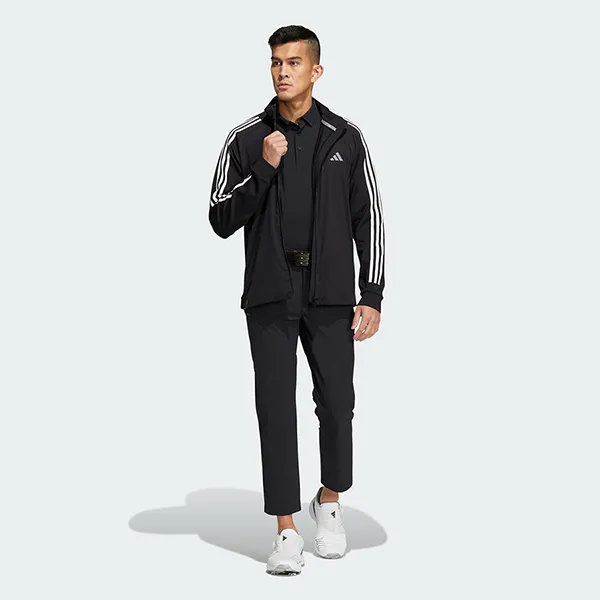 Áo Khoác Nam Adidas Khóa Kéo 3 Sọc HT6856 Màu Đen Size S