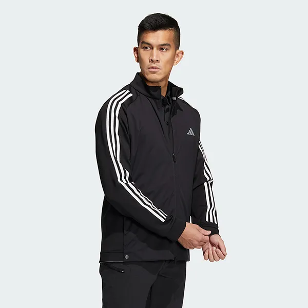 Áo Khoác Nam Adidas Khóa Kéo 3 Sọc HT6856 Màu Đen Size S
