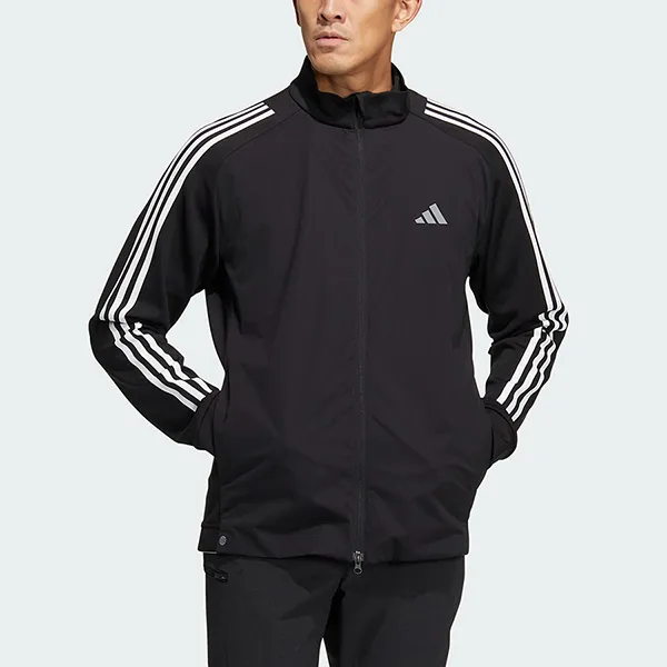 Áo Khoác Nam Adidas Khóa Kéo 3 Sọc HT6856 Màu Đen Size S