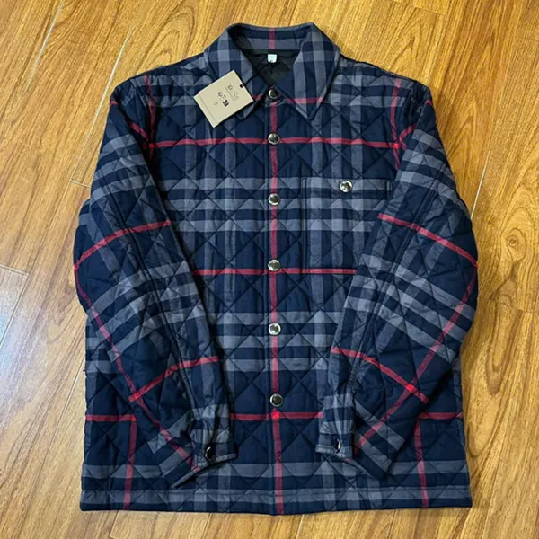 Áo Khoác Nam Burberry Trần Trám 'Forres' Diamond Quilted Jacket 8084187 Màu Xanh Navy Size S
