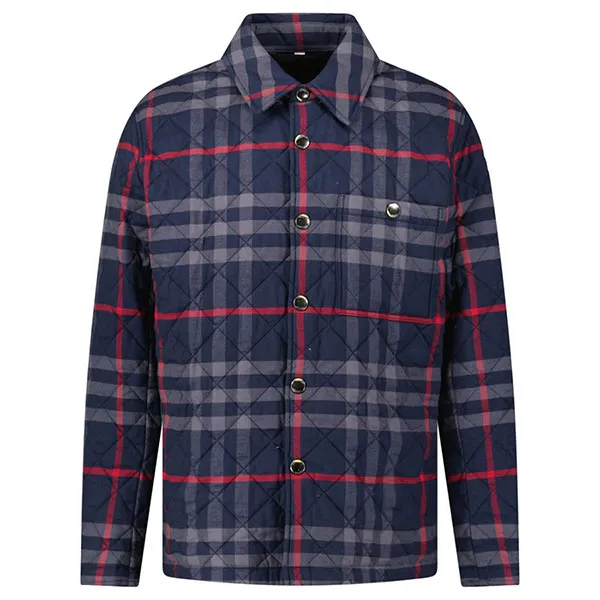 Áo Khoác Nam Burberry Trần Trám 'Forres' Diamond Quilted Jacket 8084187 Màu Xanh Navy Size S