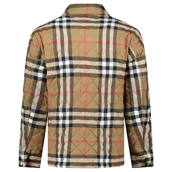Áo Khoác Nam Burberry Trần Trám 'Forres' Diamond Quilted Jacket Camel 8084187 Màu Nâu Size XS