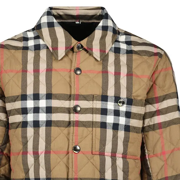 Áo Khoác Nam Burberry Trần Trám 'Forres' Diamond Quilted Jacket Camel 8084187 Màu Nâu Size XS