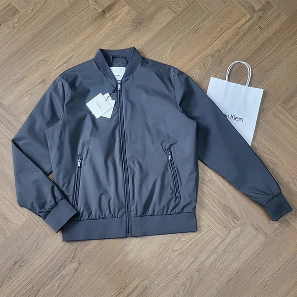 Áo Khoác Nam Calvin Klein CK Bomber Jacket Màu Ghi Size XS