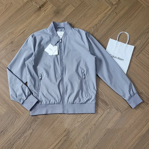 Áo Khoác Nam Calvin Klein CK Bomber Jacket Màu Xám Size S