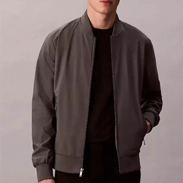 Áo Khoác Nam Calvin Klein CK Chamarra Bomber Para Hombre 40FM512-023 Màu Xám Đậm Size XS