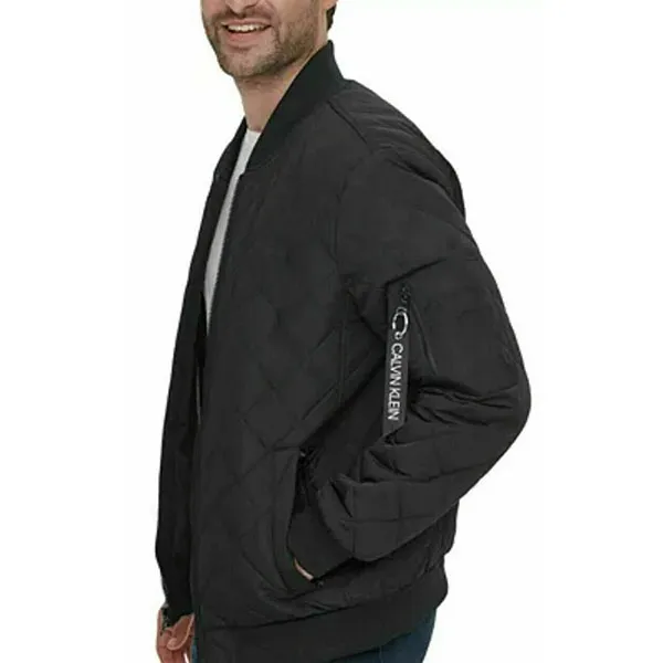 Áo Khoác Nam Calvin Klein CK Men's Lightweight Quilted Bomber Jacket Màu Đen Size S