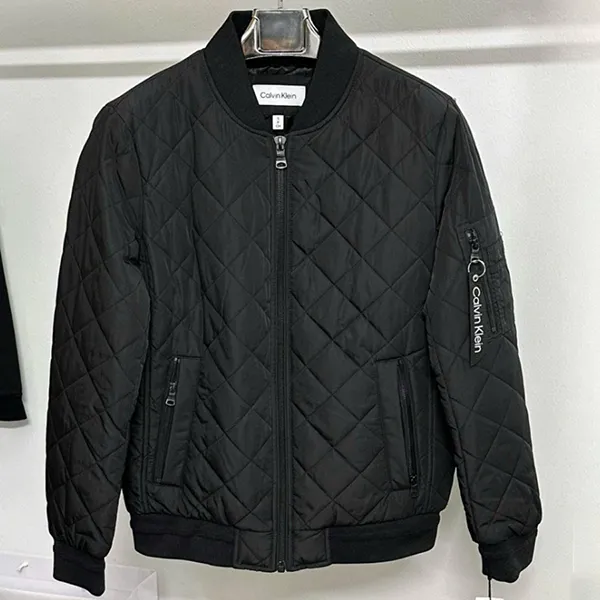 Áo Khoác Nam Calvin Klein CK Men's Lightweight Quilted Bomber Jacket Màu Đen Size S