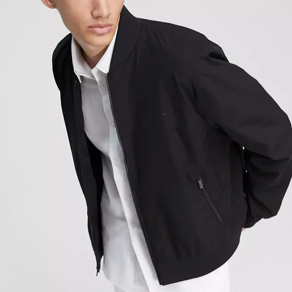 Áo Khoác Nam Calvin Klein Matte Bomber CK Jacket 40FP512 001 Màu Đen Size S