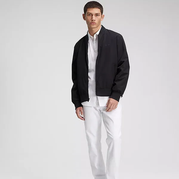 Áo Khoác Nam Calvin Klein Matte Bomber CK Jacket 40FP512 001 Màu Đen Size S