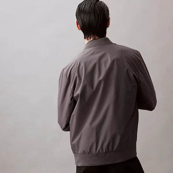 Áo Khoác Nam Calvin Klein Matte Bomber CK Jacket 40FP512 021 Màu Xám Size S