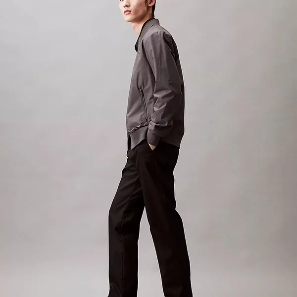 Áo Khoác Nam Calvin Klein Matte Bomber CK Jacket 40FP512 021 Màu Xám Size S