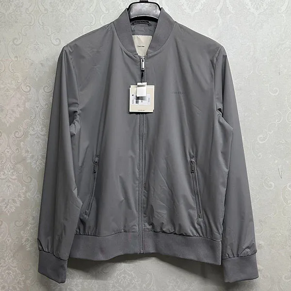 Áo Khoác Nam Calvin Klein Matte Bomber CK Jacket 40FP512 Màu Xám Nhạt Size S