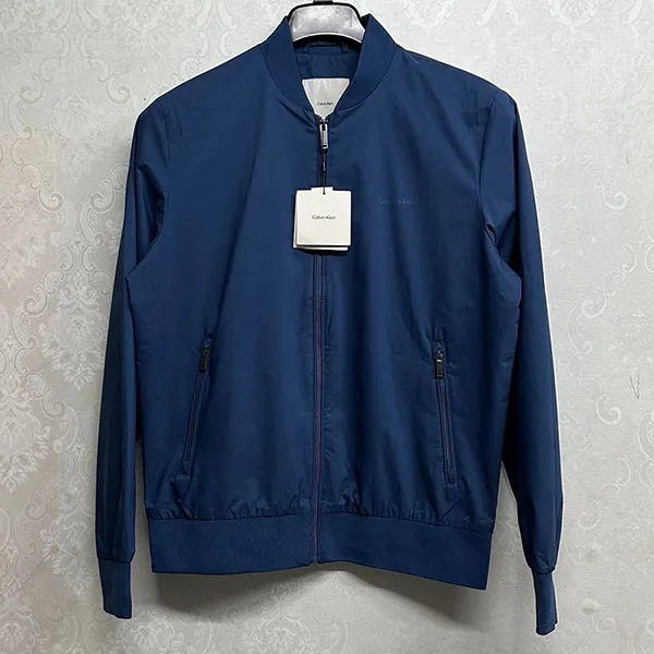 Áo Khoác Nam Calvin Klein Matte Bomber CK Jacket 40FP512 Màu Xanh Blue Size S