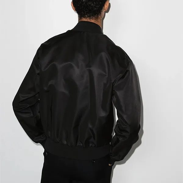 Áo Khoác Nam Dolce & Gabbana D&G Bomber Jacket With DG Logo Plate G9VD2T Màu Đen Size 44