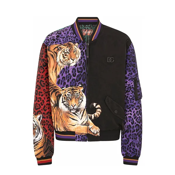 Áo Khoác Nam Dolce & Gabbana D&G Bomber Tiger Phối Màu Size 44