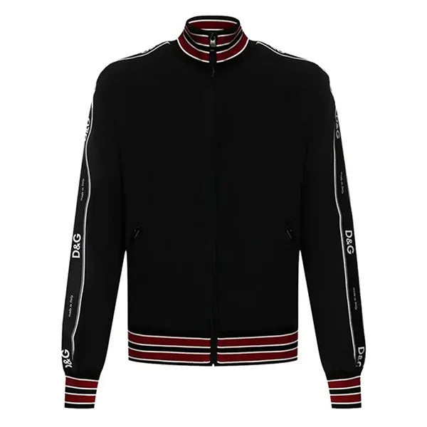 Áo Khoác Nam Dolce & Gabbana D&G Cady Track Jacket Màu Đen/ Đỏ Size 48