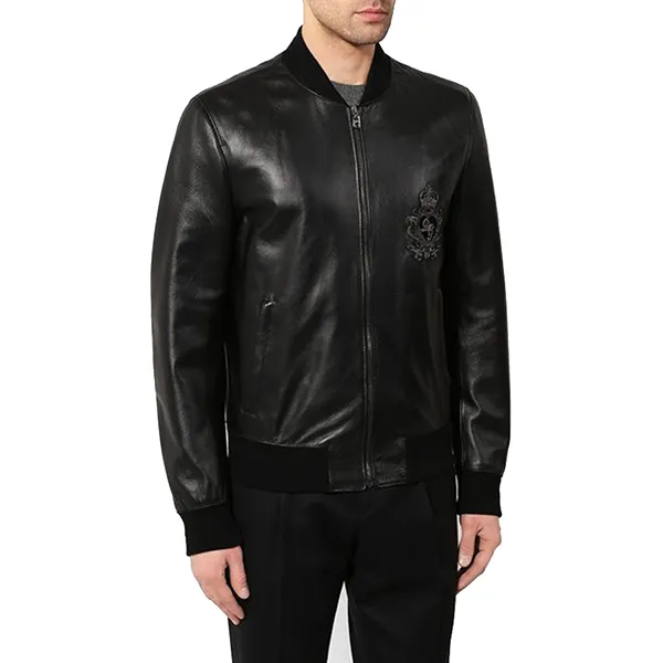 Áo Khoác Nam Dolce & Gabbana D&G Logo Vương Miện Màu Đen Size 46