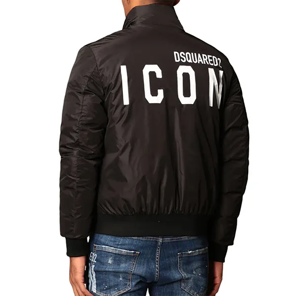 Áo Khoác Nam Dsquared2 Black Nylon Icon Jacket S79AM0025 Màu Đen Size 46