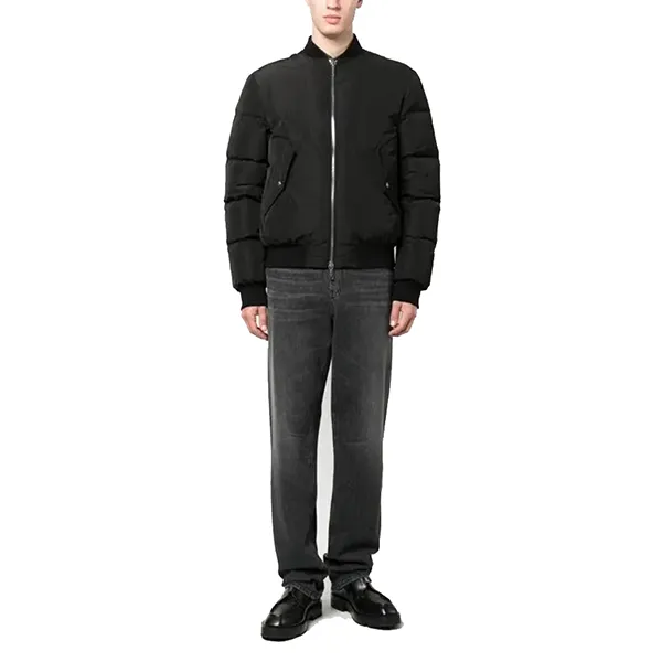 Áo Khoác Nam Dsquared2 Logo-Embroidered Padded Jacket S79AM0053 Màu Đen Size 48