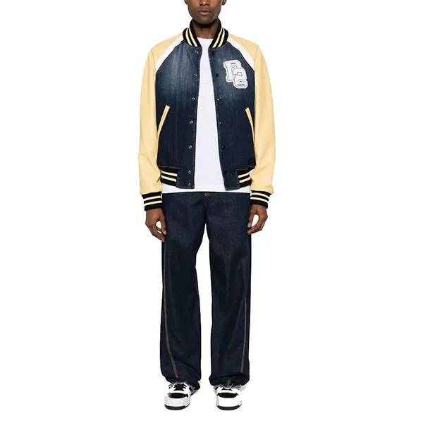 Áo Khoác Nam Dsquared2 Street College Panelled Bomber Jacket S74AM1451 Phối Màu Size 46