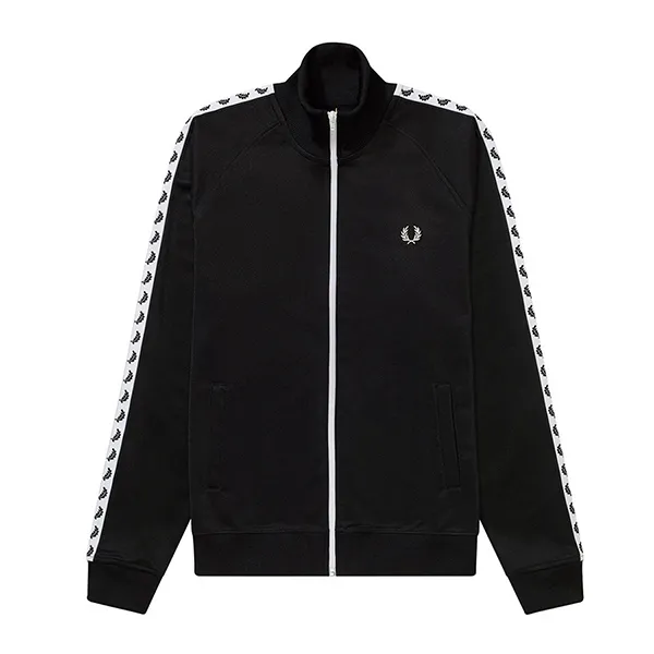 Áo Khoác Nam Fred Perry Taped Track Jacket J6231 BLK Màu Đen Size S