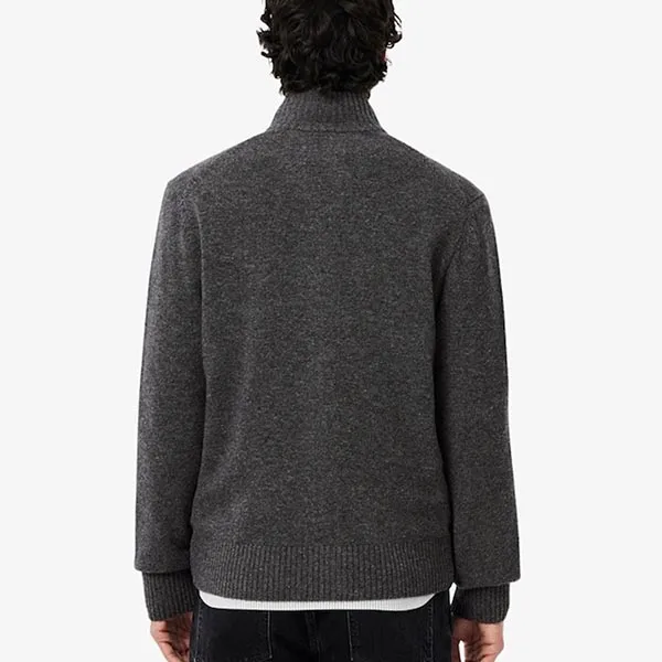 Áo Khoác Nam Lacoste Carded Wool Zipped Sweater AH5181-00 050 Màu Xám Size 3