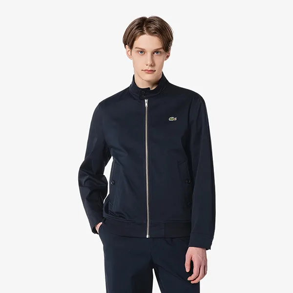 Áo Khoác Nam Lacoste Harrington jacket Regular BH217E-166 Màu Xanh Navy Size 50