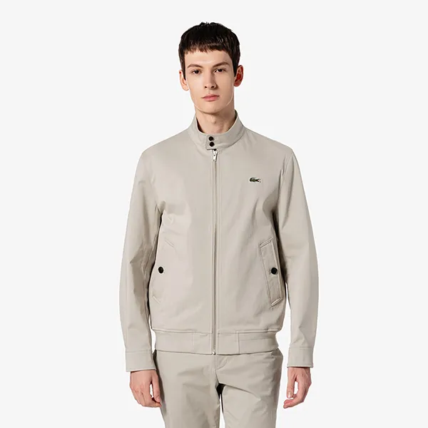 Áo Khoác Nam Lacoste Harrington jacket Regular BH217E-O2S Màu Be Size 50