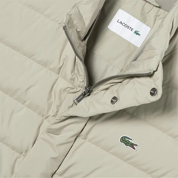 Áo Khoác Nam Lacoste Men's Lightweight Tube Down Blouson BH490E-52N 02S Màu Be Size 48