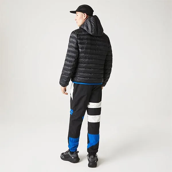 Áo Khoác Nam Lacoste Men's Quilted Hooded Puffer Jacket Bh0539 031 Màu Đen