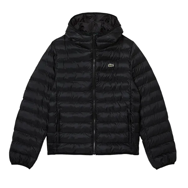 Áo Khoác Nam Lacoste Men's Quilted Hooded Puffer Jacket Bh0539 031 Màu Đen