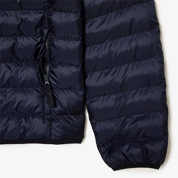 Áo Khoác Nam Lacoste Men's Quilted Hooded Puffer Jacket BH0539 52 HDE Màu Xanh Navy