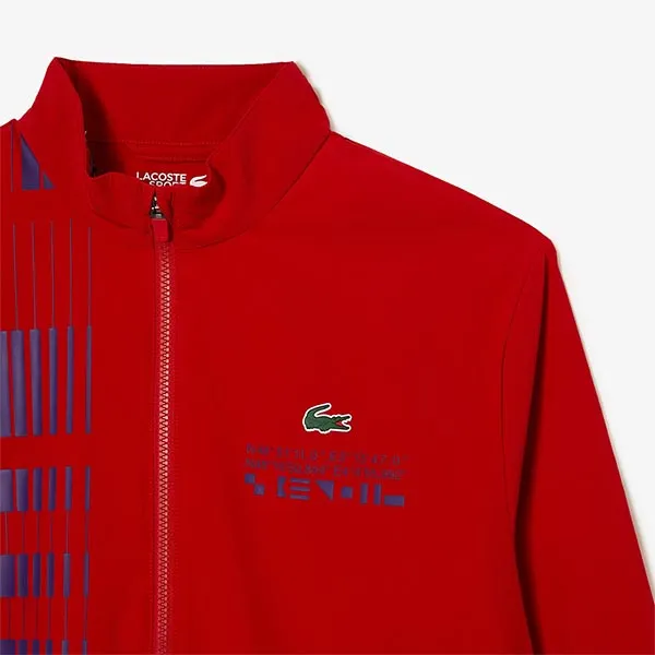Áo Khoác Nam Lacoste Men's Sport x Novak Djokovic Track Jacket BH2325 51 TRF Màu Đỏ Size M