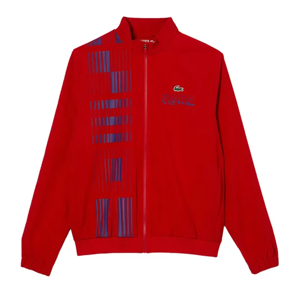 Áo Khoác Nam Lacoste Men's Sport x Novak Djokovic Track Jacket BH2325 51 TRF Màu Đỏ Size M