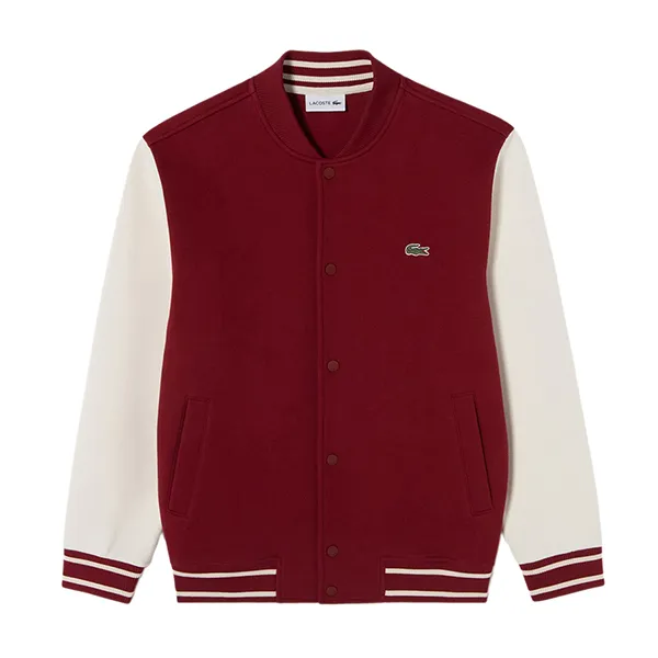 Áo Khoác Nam Lacoste Men's Stadium Neck Sleeve Contrast Sweatshirt SH220E 55G 476 Màu Đỏ Size 3