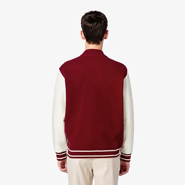 Áo Khoác Nam Lacoste Men's Stadium Neck Sleeve Contrast Sweatshirt SH220E 55G 476 Màu Đỏ Size 3