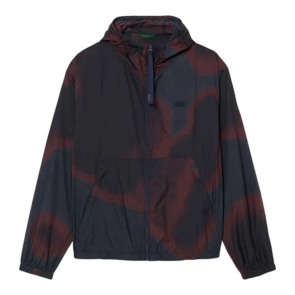Áo Khoác Nam Lacoste Ombré Print Ripstop Nylon Jacket BH9671 00 EIX Màu Đen - Đỏ Size 48