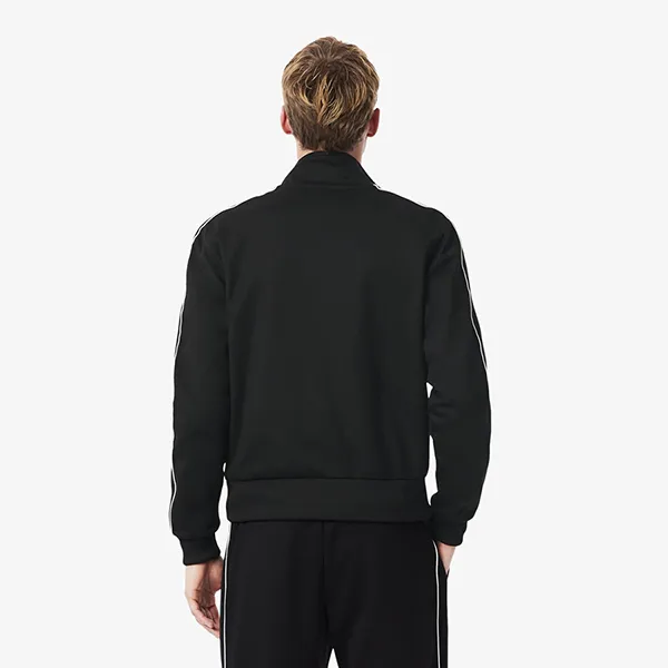 Áo Khoác Nam Lacoste Paris Pique Zip Front Track Jacket SH1457-00-031 Màu Đen Size 4