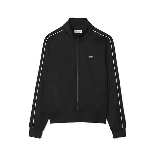Áo Khoác Nam Lacoste Paris Pique Zip Front Track Jacket SH1457-00-031 Màu Đen Size 4